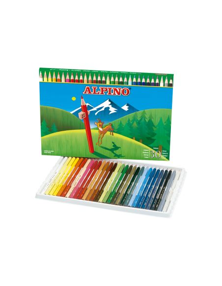 Lapices De Colores Alpino 659 Caja De 30 Colores Largos