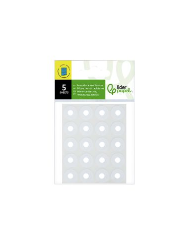 Arandela Autoadhesiva Liderpapel Blanca Blister De 100 Unidades