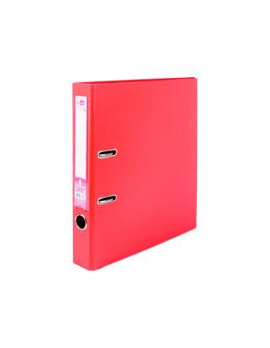 Archivador De Palanca Liderpapel A4 Documenta Forrado Pvc Con Rado Lomo 52Mm Rojo Compresor Metalico