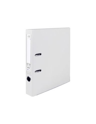 Archivador De Palanca Liderpapel A4 Documenta Forrado Pvc Con Rado Lomo 52Mmblanco Compresor Metalico