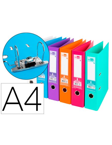 Archivador De Palanca Liderpapel A4 Documenta Forrado Pvc Con Rado Lomo 75 Mm Colores Surtidos Trending
