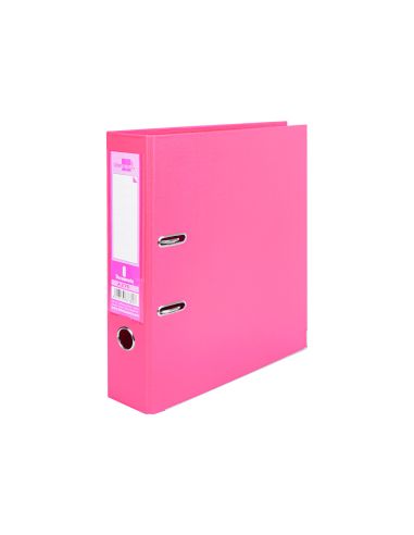 Archivador De Palanca Liderpapel A4 Documenta Forrado Pvc Con Rado Lomo 75 Mm Rosa Compresor Metalico