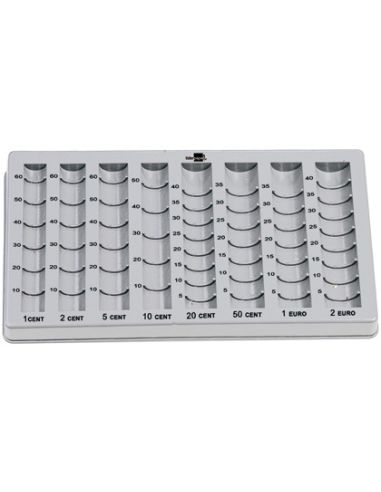 Bandeja Portamonedas Liderpapel Plastico Color Gris 275X155X24/35 Mm