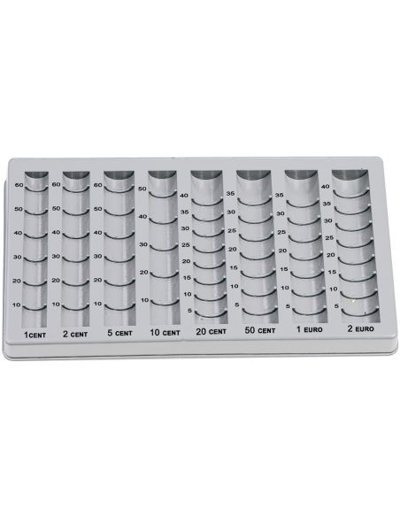 Bandeja Portamonedas Liderpapel Plastico Color Gris 275X155X24/35 Mm