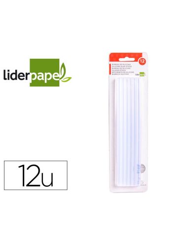 Barra Termofusible Liderpapel 7 Mm De Diametro X 200 Mm De Alto Blister De 12 Unidades|Libreriasalesiana