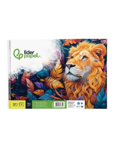 Bloc Dibujo Liderpapel Lineal Espiral 460X325 Mm 20 Hojas 180 Gr/M2 Con Recuadro Perforado 2