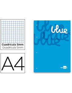 Bloc Encolado Liderpapel Cuadro 5 Mm Azul A4 Natural 100 Hojas 100 G/M2