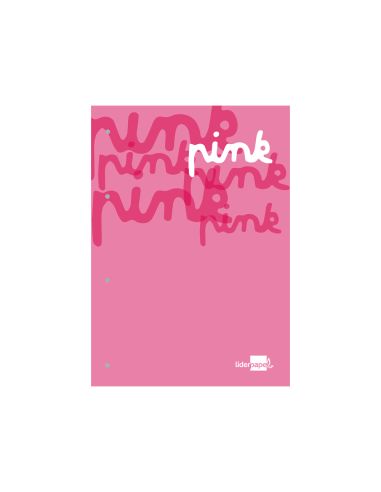 Bloc Encolado Liderpapel Cuadro 5 Mm Rosa A4 Natural 100 Hojas 100 G/M2