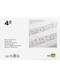 Bloc Musica Liderpapel Pentagrama 5Mm Cuarto 20 Hojas 100G/M2 Grapado 2