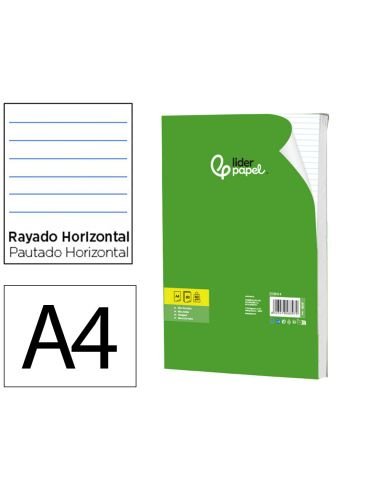 Bloc Notas Liderpapel Horizontal A4 80 Hojas 60G/M2