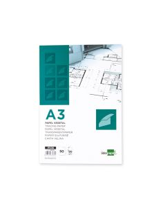 Bloc Papel Vegetal Liderpapel Encolado 50 Hojas 297X420Mm 90Gr 2