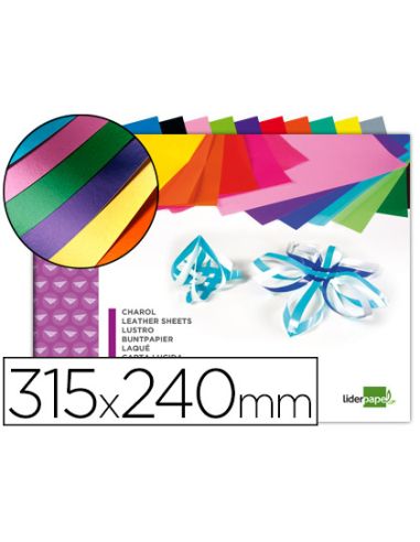 Bloc Trabajos Manuales Liderpapel Charol 240X315Mm 10 Hojas Colores Surtidos