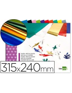 Bloc Trabajos Manuales Liderpapel Papel Metalizado 240X315Mm 10 Hojas Colores Surtidos