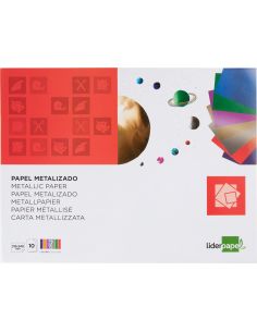 Bloc Trabajos Manuales Liderpapel Papel Metalizado 240X315Mm 10 Hojas Colores Surtidos 2