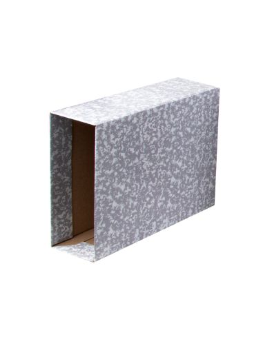 Caja Archivador Liderpapel Classic Red Cuarto Apaisado Gris