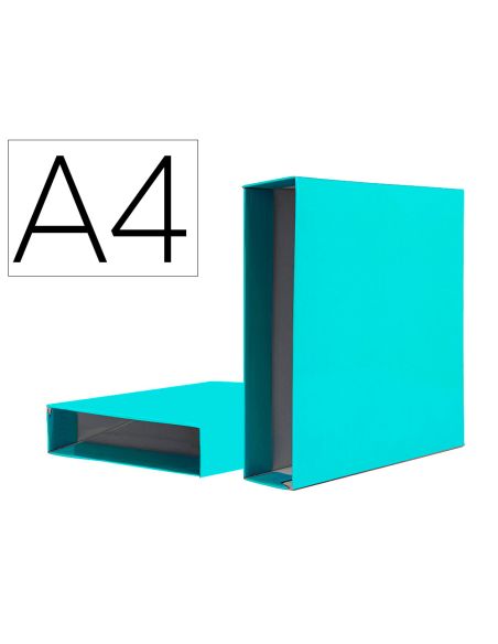 Caja Archivador Liderpapel De Palanca Carton Din A4 Documenta Lomo 75 Mm Verde Claro