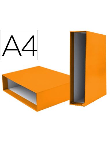 Caja Archivador Liderpapel De Palanca Carton Din A4 Documenta Lomo 75Mm Color Naranja