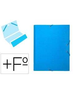Carpeta Clasificadora Liderpapel 12 Departamentos Folio Prolongado Carton Forrado Celeste