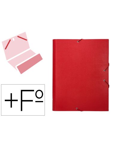 Carpeta Clasificadora Liderpapel 12 Departamentos Folio Prolongado Carton Forrado Color Rojo
