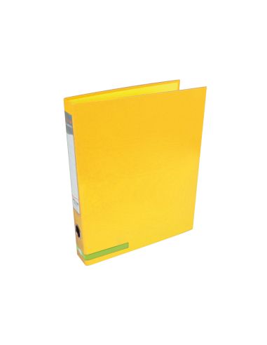Carpeta De 2 Anillas 25 Mm Mixtas Liderpapel A4 Forrado Color System Con Ollao Y Tarjetero Amarillo