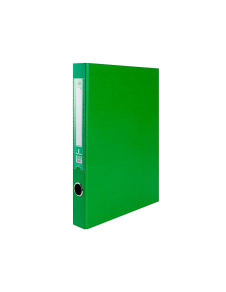 Carpeta De 2 Anillas 25Mm Mixt As Liderpapel Folio Forrado Papercoat Con Ollao Y Tarjetero Color Verde