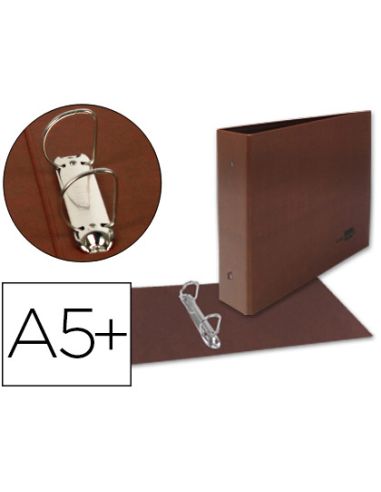 Carpeta De 2 Anillas 25Mm Mixtas Liderpapel Cuarto Apaisado Carton Cuero Forrado Compresor Plastico
