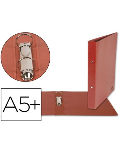 Carpeta De 2 Anillas 25Mm Redondas Liderpapel Cuarto Carton Cuero