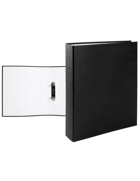 Carpeta De 2 Anillas 40Mm Mixtas Liderpapel Folio Carton Forrado Paper Coat Plastico Negra