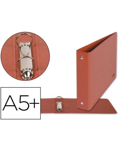 Carpeta De 2 Anillas 40Mm Redondas Liderpapel Cuarto Apaisado Carton Cuero