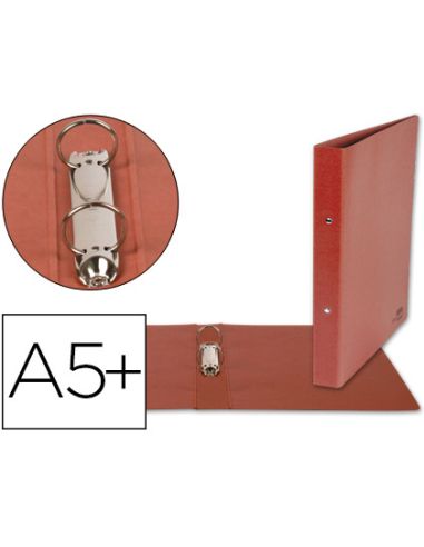 Carpeta De 2 Anillas 40Mm Redondas Liderpapel Cuarto Carton Cuero