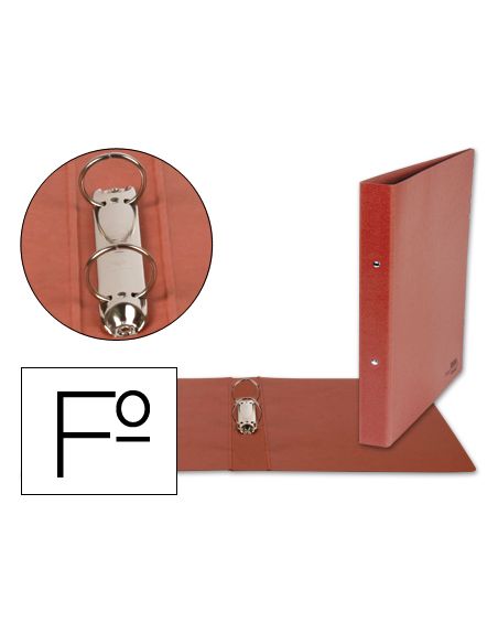 Carpeta De 2 Anillas 40Mm Redondas Liderpapel Folio Carton Cuero