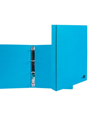 Carpeta De 4 Anillas 25 Mm Mixtas Liderpapel A4 Carton Forrado Pvc Azul