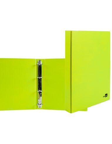 Carpeta De 4 Anillas 25 Mm Mixtas Liderpapel A4 Carton Forrado Pvc Verde
