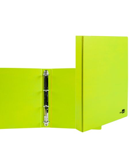 Carpeta De 4 Anillas 25 Mm Mixtas Liderpapel A4 Carton Forrado Pvc Verde