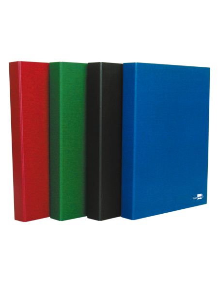 Carpeta De 4 Anillas 25Mm Redondas Liderpapel Cuarto Carton Forrado Paper Coat 4 Colores Surtidos