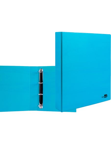 Carpeta De 4 Anillas 40 Mm Mixtas Liderpapel A4 Carton Forrado Pvc Azul