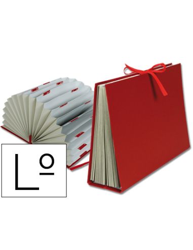 Carpeta Fuelle Liderpapel Letras Carton Forrado Burdeos