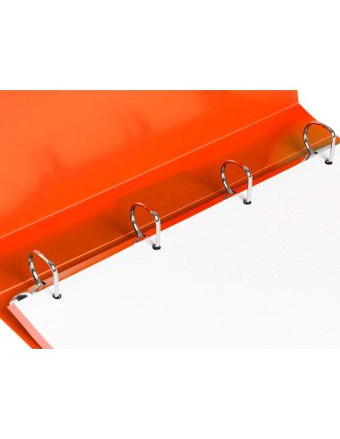 Carpeta Liderpapel 4 Anillas 25 Mm Mixtas 43431 Polipropileno Din A4 Naranja Serie Frosty