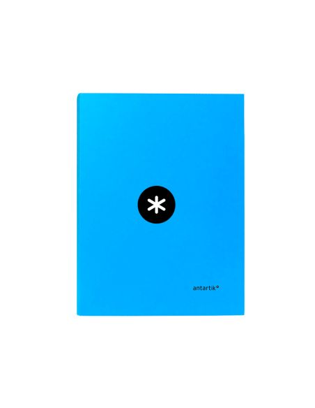 Carpeta Antartik A4 Forrada 4 Anillas 25 Mm Redondas Color Azul