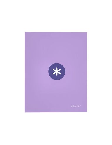 Carpeta Antartik A4 Forrada 4 Anillas 25 Mm Redondas Color Lavanda