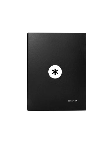 Carpeta Antartik A4 Forrada 4 Anillas 25 Mm Redondas Color Negro