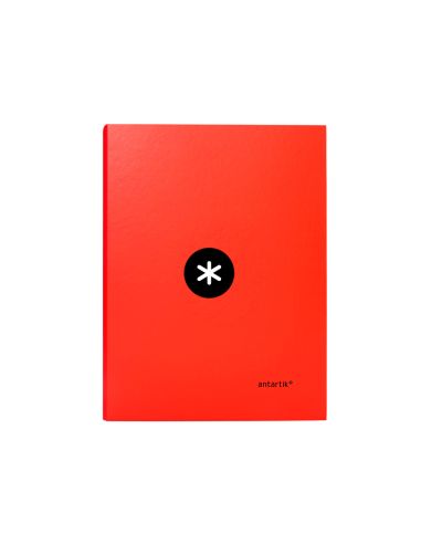 Carpeta Antartik A4 Forrada 4 Anillas 25 Mm Redondas Color Rojo