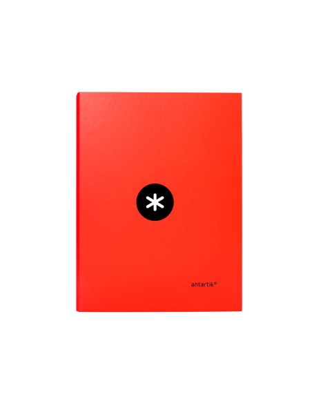 Carpeta Antartik A4 Forrada 4 Anillas 25 Mm Redondas Color Rojo