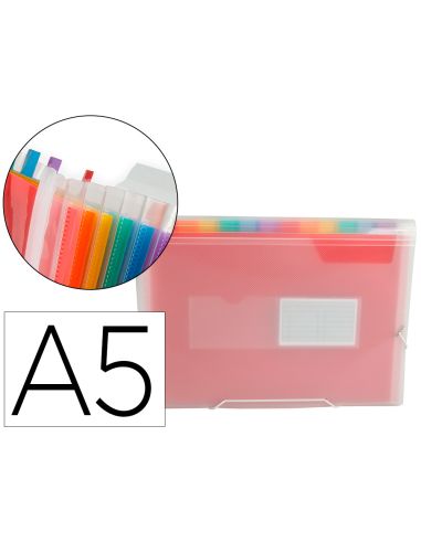 Carpeta Liderpapel Clasificador Fuelle Polipropileno Din A5 Spectrafile