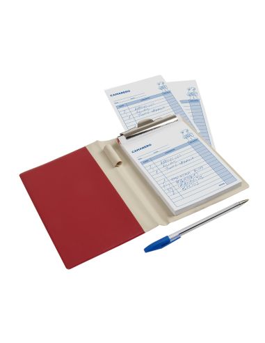 Carpeta Liderpapel Comandas Plastico Octavo Con Talonario Camarero Y Boligrafo