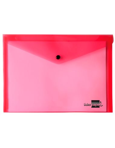 Carpeta Liderpapel Dossier Broche 34350 Polipropileno Din A5 Roja Transparente