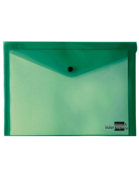Carpeta Liderpapel Dossier Broche 34353 Polipropileno Din A5 Verde Transparente