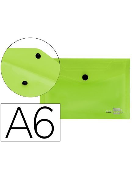 Carpeta Liderpapel Dossier Broche 44233 Polipropileno Din A6 Verde Translucido