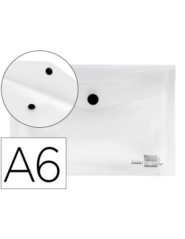 Carpeta Liderpapel Dossier Broche 44234 Polipropileno Din A6 Transparente Translucido