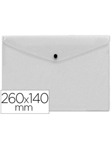 Carpeta Liderpapel Dossier Broche Polipropileno Tamaño Sobre Americano 260X140Mm Transparente